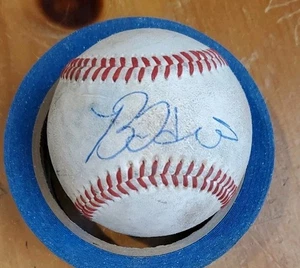 Autographed Baseball game used BRYCE TEODOSIO Los Angeles Angels - Picture 1 of 2