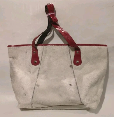 Bolsa de mão MAURIZIO TAIUTI Itália couro branco couro bovino bolsa de ombro satchel - Imagem 1 de 4
