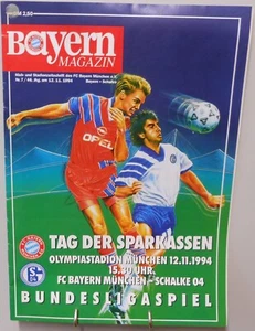 Póster FC Bayern München vs FC Schalke 04 programa Bundesliga 12.11.1994 - Imagen 1 de 3