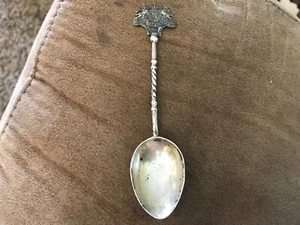 Brit Monarch Dieu Et Mon Droit Sterling Silver Souvenir Spoon 4 3/4” - Picture 1 of 4