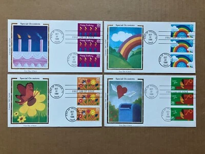 1988 25c Special Occasions 2395-98 Colorano Silk FDC Set of (4) - Image 1 of 4