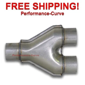 Single 2.25" / Dual 2.25" Y Pipe Universal Custom Exhaust Aluminized Y2141 - Picture 1 of 3
