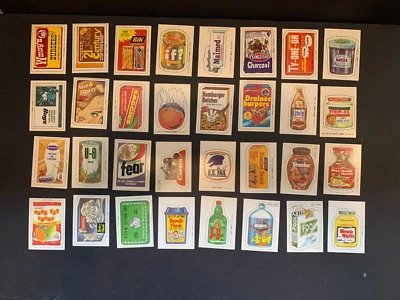 Juego completo de pegatinas Fleer Crazy Labels 1979 paquetes locos 64/64 EX+ Foto 1 de 2