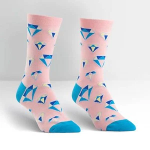 Sock It To Me Women's Crew Socks - Diamonds are Forever (UK 3-8) - Picture 1 of 2