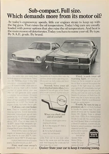Vintage 1974 Quaker State Motoer Oil How To Check Oil Print Ad Advertisement  - Picture 1 of 1