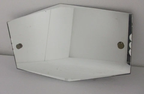 Art Deco Mirror Frame Clear Glass Art Nouveau Lovely 1920s Cut to Clear Beveled Cover