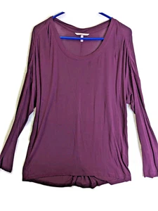 Victorias Secret Women size M Burgundy Purple Long Sleeve Pullover Basic Tee Top - Picture 1 of 8