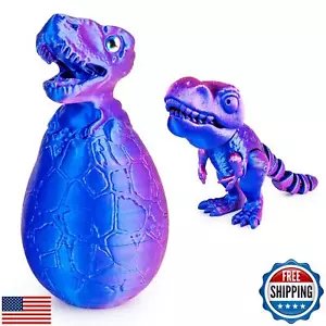 3D Printed Dragon and Dino Toys, Articulated T-Rex, Rose Red Dark Blue Surpri - Picture 1 of 5