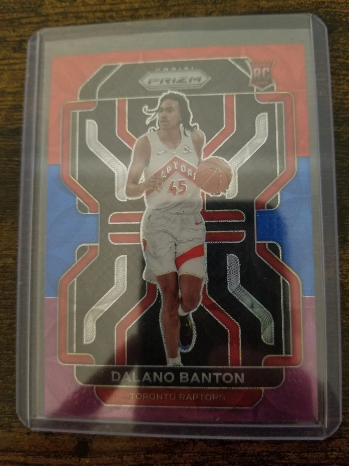 2021-22 Panini Prizm Rookie Dalano Banton Red Blue Purple Timberwolves 12/15