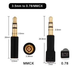 1 par de adaptadores de 3,5 mm a MMCX/0,78 mm para auriculares M1 M2 ZX-1 WTD-3 - Imagen 1 de 22