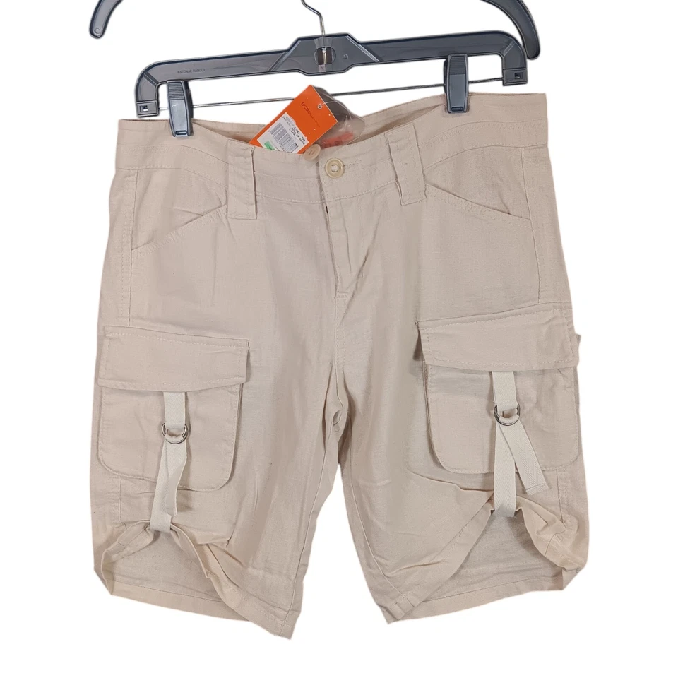 Shorts feminino BCBGeneration tamanho 8 bronzeado novo com etiquetas - Imagem 1 de 4