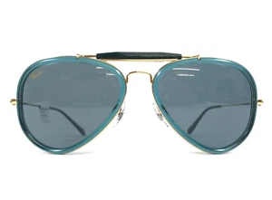 Ray-Ban Sunglasses RB3428 ROAD SPIRIT 9241/R5 Legend Gold Teal Blue Lenses 58 mm - Picture 1 of 14
