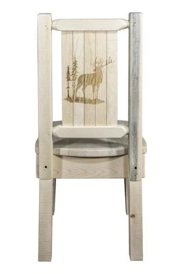 SILLA DE COMEDOR RÚSTICA Sillas de cocina de granja GRABADAS GRABADAS únicas occidentales Foto 1 de 4