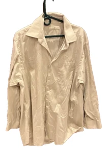 Joseph Abboud Dress Shirt Mens 17.5 34/35 light beige Long Sleeve Button Up - Picture 1 of 5