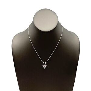 Silver Tone Snake Chain Triangle Crystal Slide Pendant Fashion Necklace
