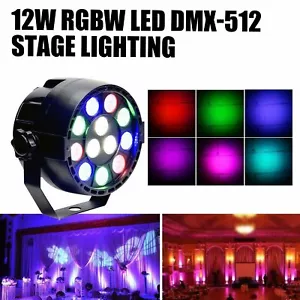12W RGBW LED DMX-512 Stage Lighting Laser Strobe Halloween Party DJ Disco Lamp - Picture 1 of 15
