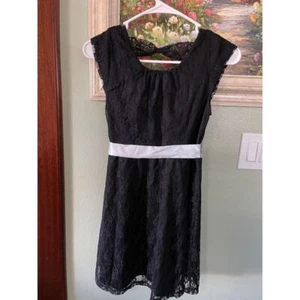 Holiday Edition Black Sleeveless Lace Girls Dress Large ~  L 10/12 -  New - Picture 1 of 11