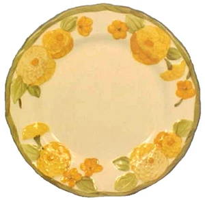 Metlox Sculptured Zinnia Salad Plate Pottery Poppytrail Mid Century - Picture 1 of 3