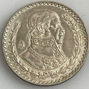 Mexican One Peso 1958 Silver - Picture 1 of 2
