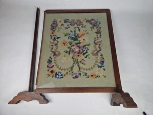 Vintage Fire Guard Screen Cross Stitch NeedleworkTapestry - Picture 1 of 7