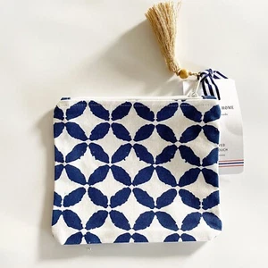 Half United Home handgefärbte Baumwolle Reißverschluss Beutel Krawatte gefärbt & Blumenmuster 7" x 6" - Bild 1 von 8