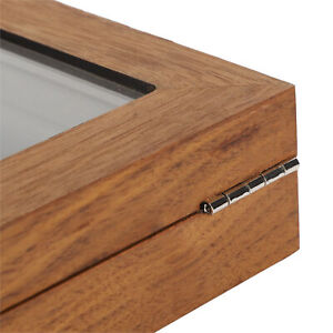 Wooden Fountain Pen Display Case Organizer Walnut Wood Storage Gift Box ABE