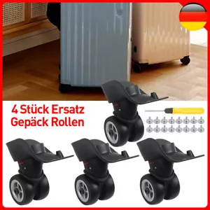 4 Stk Ersatz Gepäck Rollen Räder Koffer Reparatur Lenkrolle Trolley Reisekoffer - Bild 1 von 8