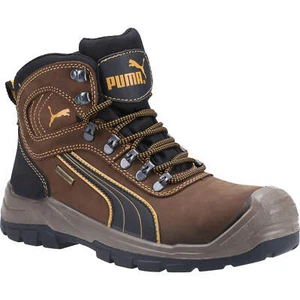 Puma Mens Sierra Nevada Mid Safety Boots Brown Size 11 - Picture 1 of 12
