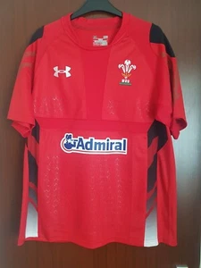 Wales Rugby Union Home Red Shirt Jersey Size L 2013 2014 Admiral Under Armour - Picture 1 of 8
