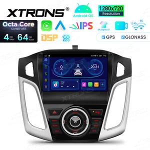 9" Android 14 4+64GB Car GPS Navi Stereo Radio CarPlay for Ford Focus 2012-2017 - Picture 1 of 16