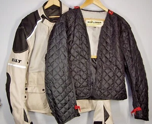 BILT Explorer Air Padded MOTORCYCLE RIDING JACKET w/ Liner Tan/Black Mens XL - Picture 1 of 9