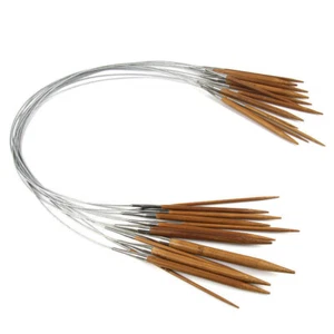 Bamboo Circular Sewing Needles 3.0mm-12.0mm Hand Knitting Crochet Needles Hook - Picture 1 of 24