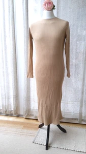 H&M Divided Kleid, Maxikleid Baumwolle-Elasthan, Beige, Gr. XL - Bild 1 von 8