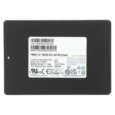 Samsung PM883 480GB SSD 2.5" 6Gbps SATA MZ7LH480HAHQ-00005 Solid State Drive - Image 1 of 2