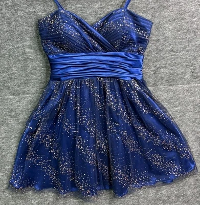 Vestido Morgan Co Para Mujer 9/10 Azul Brillo Formal Baile de graduación Brillante Grunge Punk Rock Foto 1 de 4