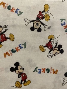 Disney Mickey  Mouse ~ Icons Disney Cotton Fabric ~ Classic ~  White ~ - Picture 1 of 7