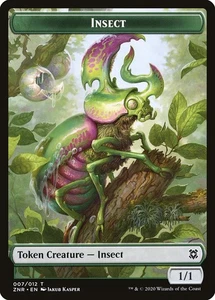 4 fichas de insectos - casi nuevas - Zendikar Rising - SPARROW MAGIC - Imagen 1 de 1