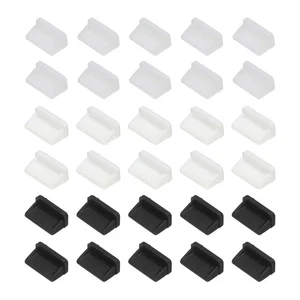 0.5 Inch USB Type A Dust Plug, 30 Pcs Anti Dust Plug Cover, Black/White/Clear - Photo 1 sur 6