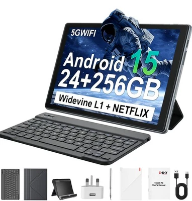 2025 Newest Android 15 Tablet 256GB ROM (1TB TF) 11inch WiFi 8000mah Dual Camera - Image 1 of 4