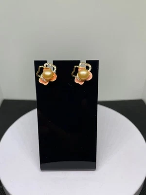 Freshwater Pearl Flower Earrings - Studs - Image 1 of 3