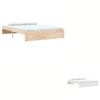 Wooden Bed Frame Single Double Queen King Size Mattress Base Bedroom vidaXL - image 1 of 3
