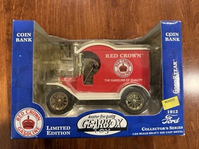 Gearbox Toy Coin Bank 1912 Ford Diecast Model Red Crown Gasoline #76505 1997 NEW - Image 1 of 4