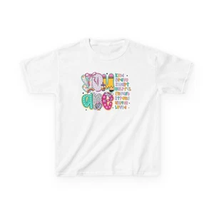 Empowering Inspiration Words Girl T-Shirt Positive Kids Tee Child back to school - Picture 1 of 18