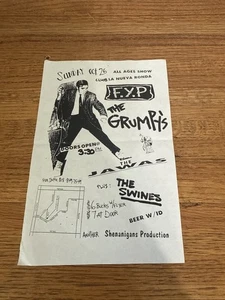 Vintage FYP Grumpys Jawas Swines Concert Show Flyer @ Club La Nueva Ronda - Picture 1 of 10