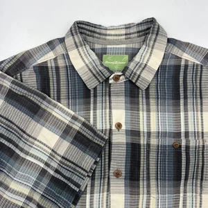 Tommy Bahama Para Hombres XL 100% Seda Manga Corta Camisa Abotonada Cuadros Informal Playa - Imagen 1 de 10
