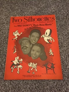 VINTAGE Walt Disney MAKE MINE MUSIC Film Noten ZWEI SILHOUETTEN 1945 - Bild 1 von 6