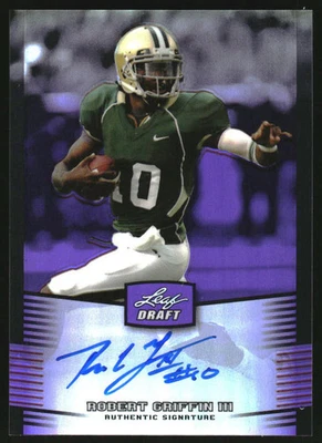 2012 Leaf Metal Draft Prismatic Purple #RG3 Robert Griffin III RC Auto /25 - Image 1 of 2