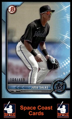 2022 Bowman #BP-30 Jose Salas Prospects Sky Blue #/499 - Image 1 of 2