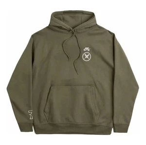 NEW Men Size L Nike SB x Yuto Horigome Fleece Pullover Fleece Hoodie Olive Green - Picture 1 of 12