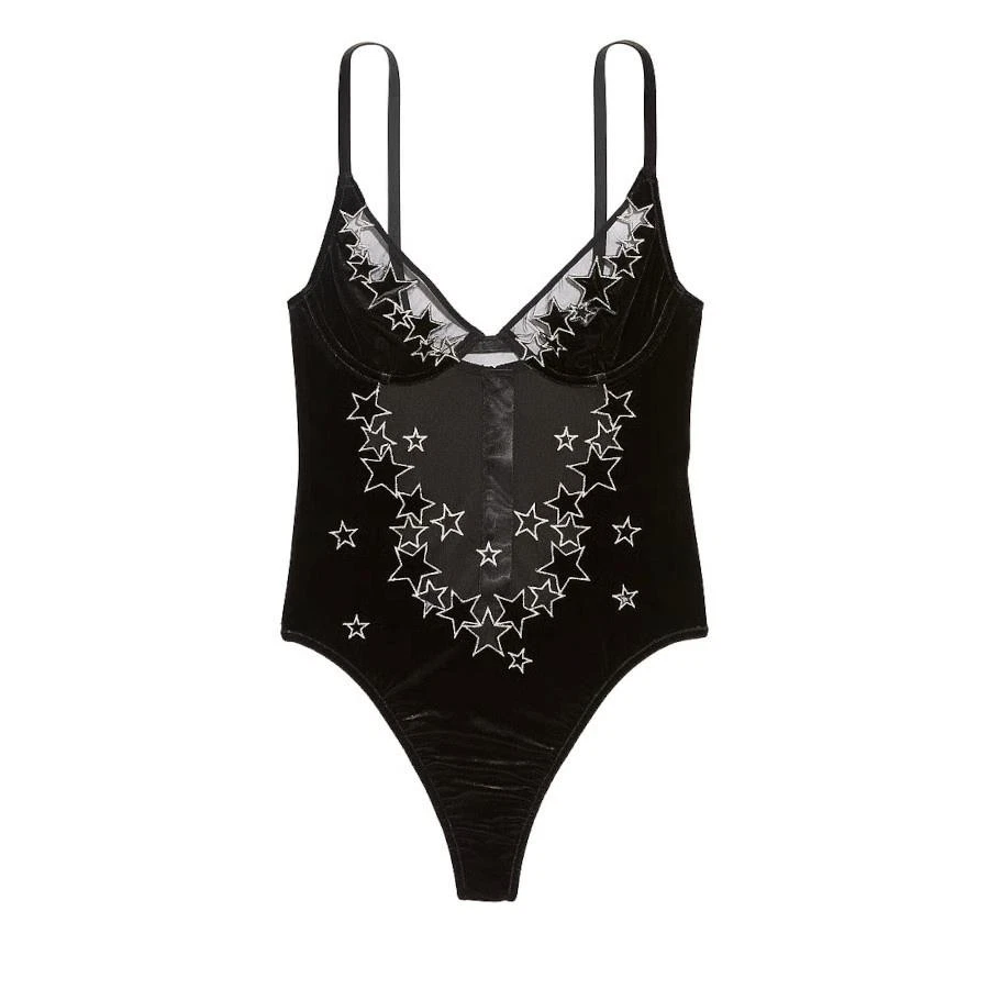 Body Victoria's Secret Muy Sexy Starstruck Terciopelo Adornado S *Negro* NUEVO Foto 1 de 4